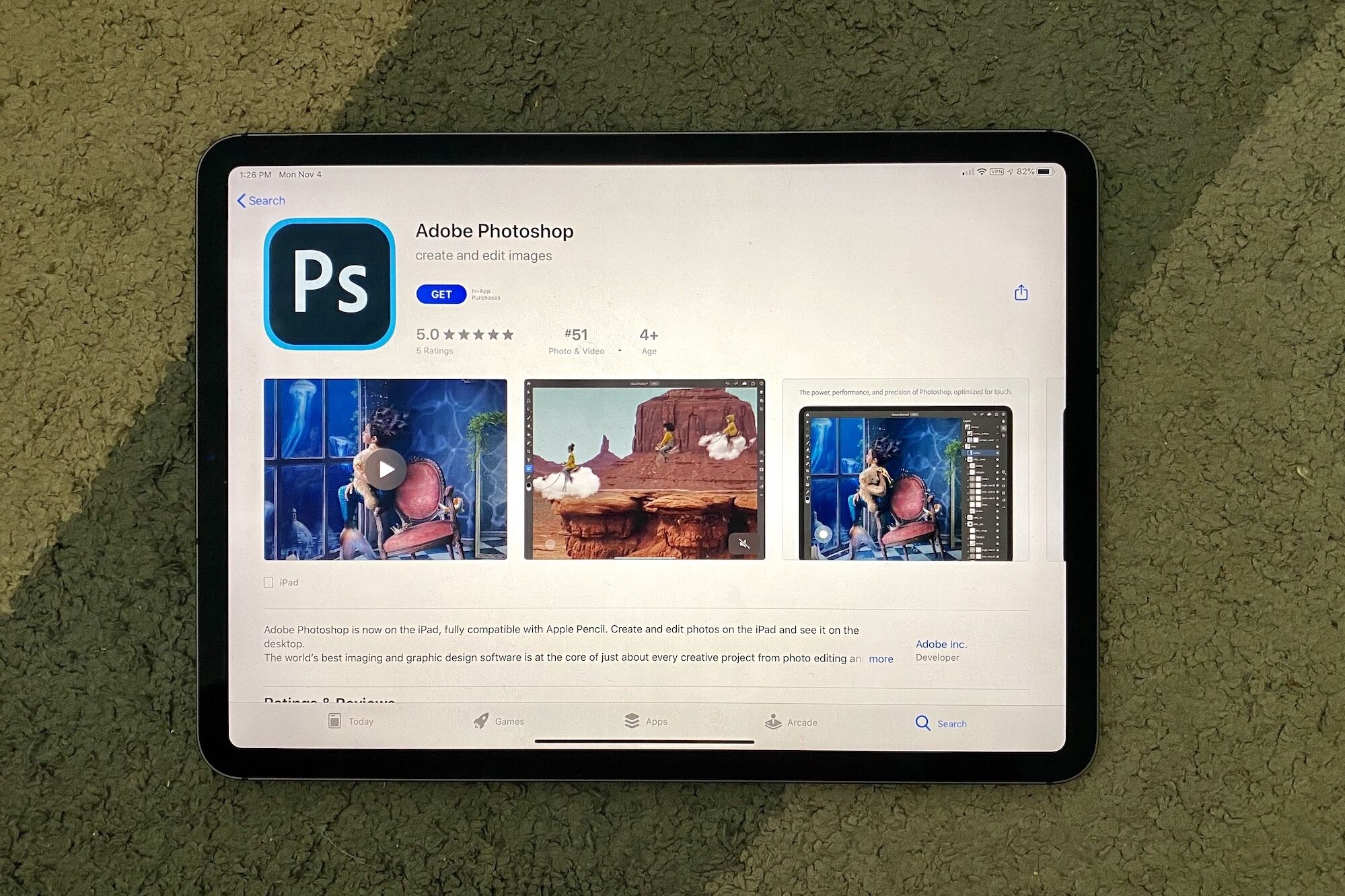 iPad 版本的 Photoshop 正式上线，免费试用一个月